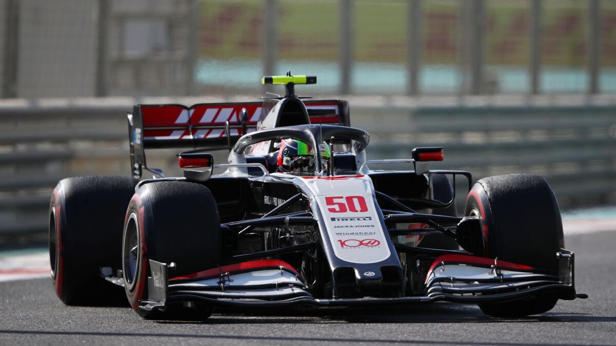 Mick Schumacher tests the car during practice at Abu Dhabi Grand Prix. — Reuters