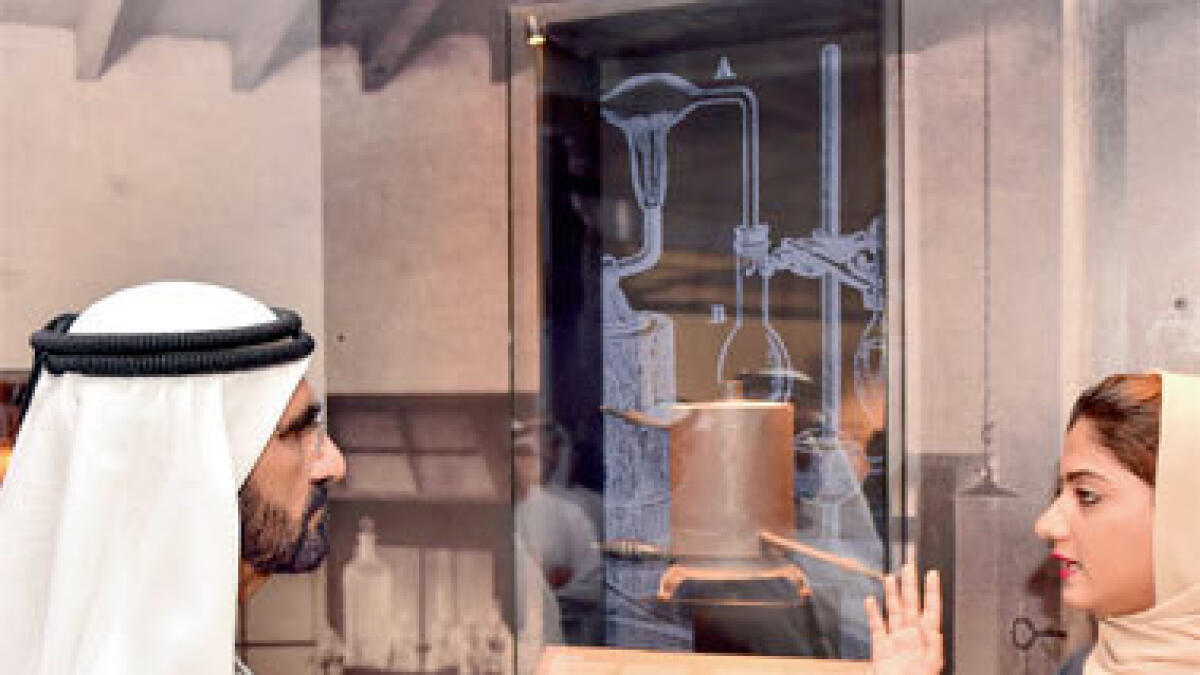 Shaikh Mohammed visits Nobel Museum’s travelling exhibition