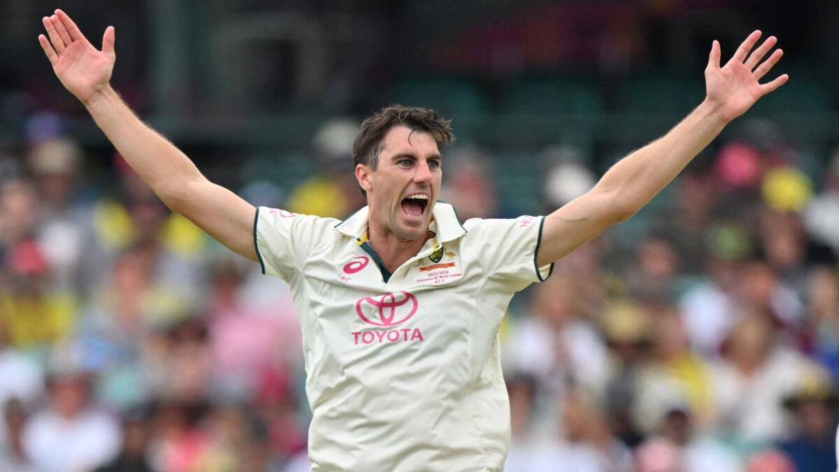 Australia’s Pat Cummins was at his explosive best during the first day of the third cricket Test match against Pakistan at the Sydney Cricket Ground in Sydney on January 3, 2024. -- IAFP