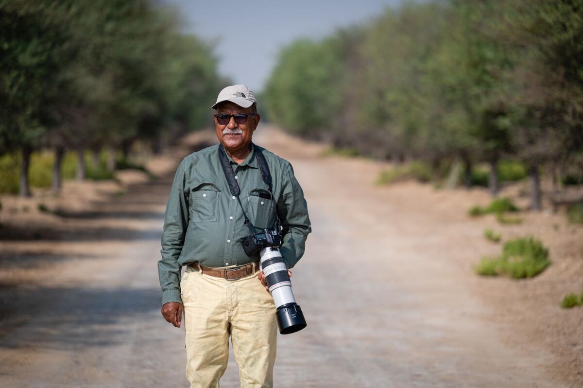 Mohammad Ali Reza Khan, Conservation Specialist at the Al Marmoom desert conservatory area in Dubai. Photo by Neeraj Murali.