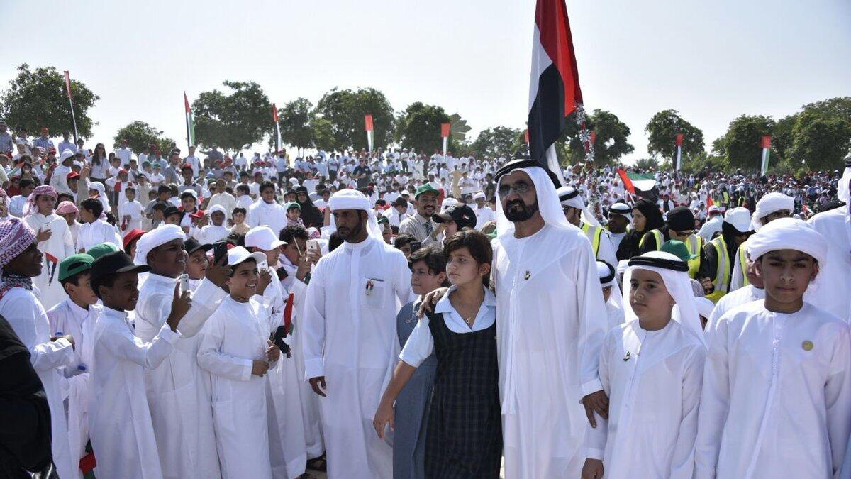 WATCH: Mohammed hoists UAE flag at Dubais Zabeel Park