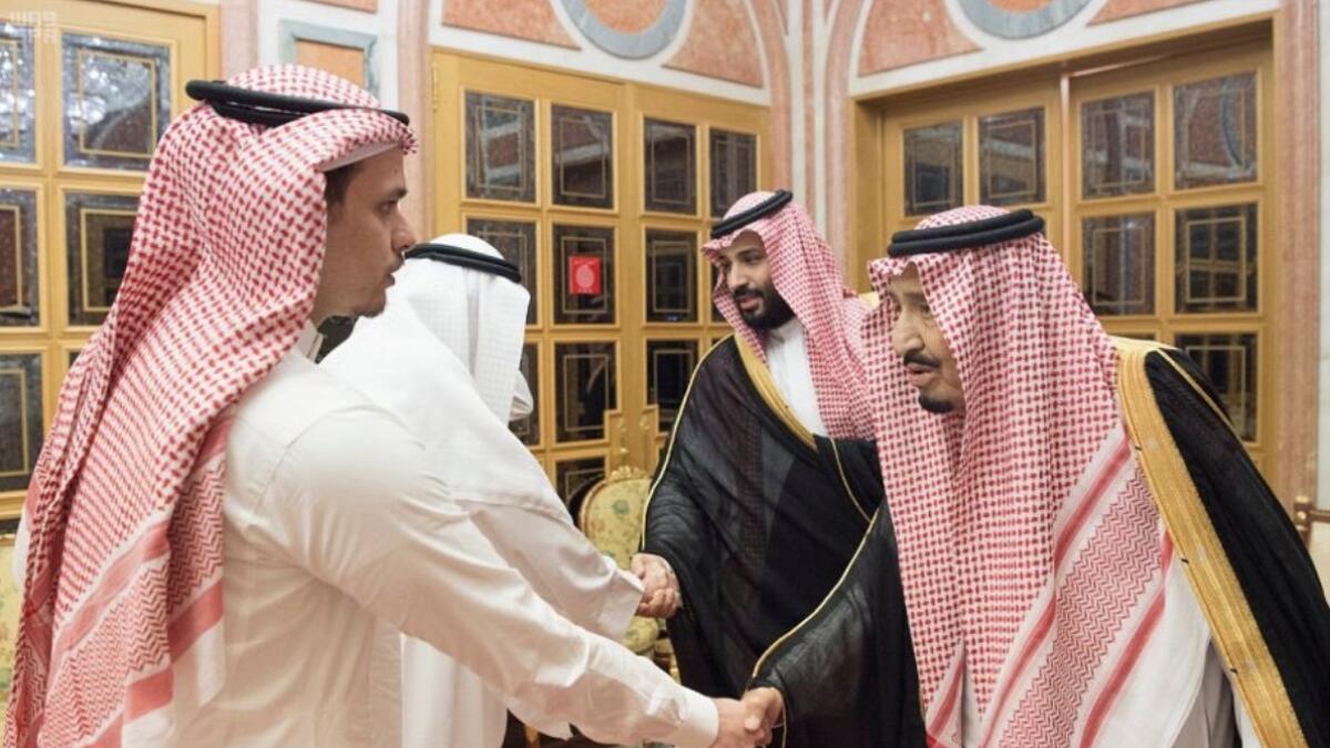 Saudi King, Crown Prince meet Khashoggis family 
