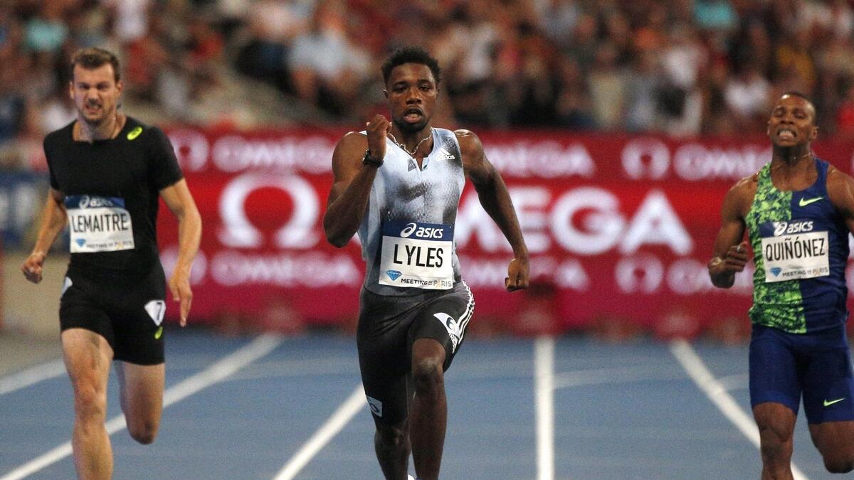 Lyles romps to 200m victory in Paris