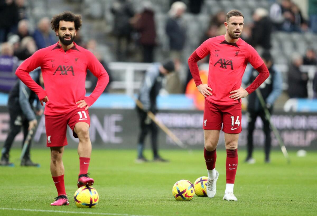 Liverpool's Mohamed Salah (left). — Reuters