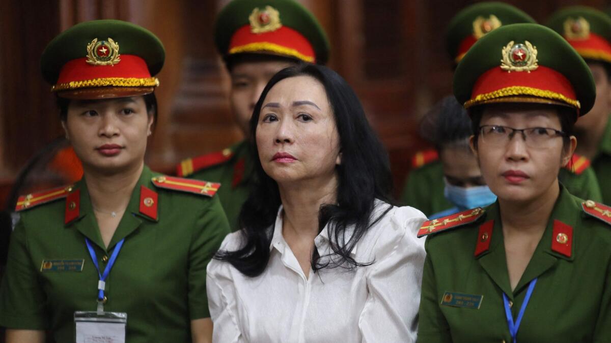 Truong My Lan at a court in Ho Chi Minh city on April 11. – Photo: AFP