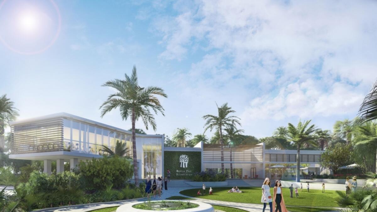 The Banyan Tree Clubhouse and Spa within the project.