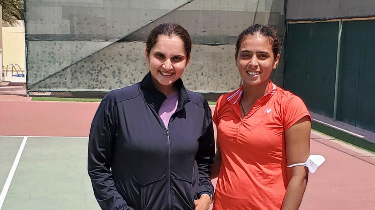 Sania Mirza and Ankita Raina begin their preparations for the Billie Jean King Cup. — Twitter
