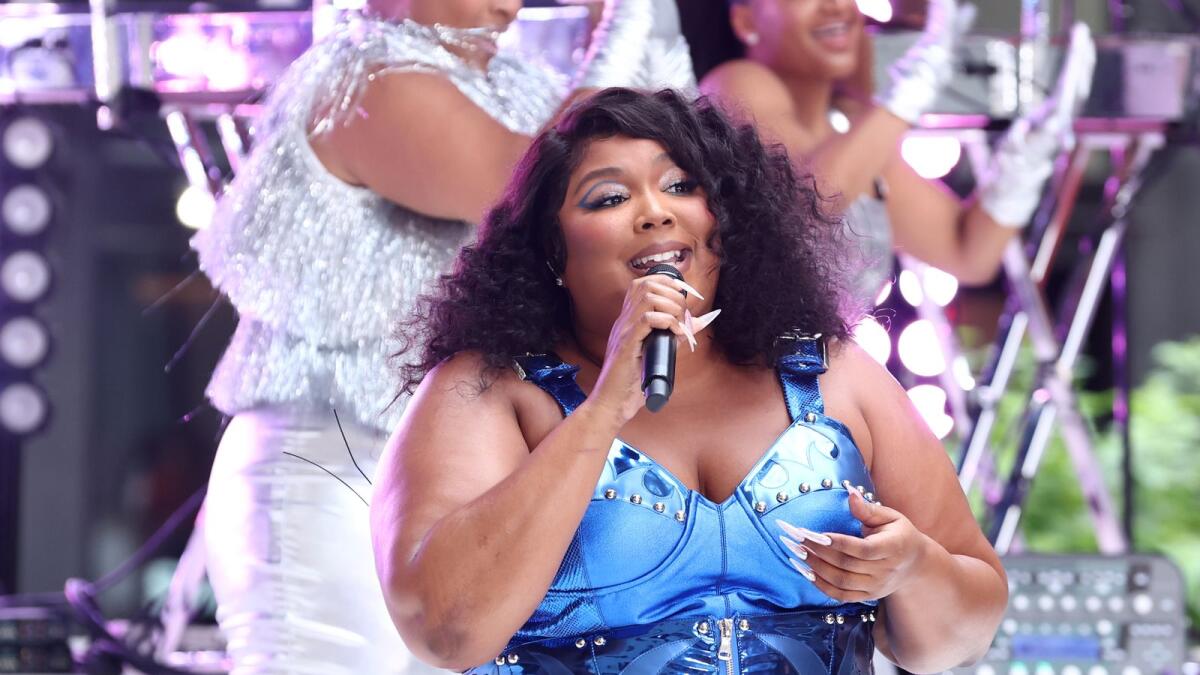 Lizzo Performs on NBC's 'Today' at Rockefeller Plaza on July 15.