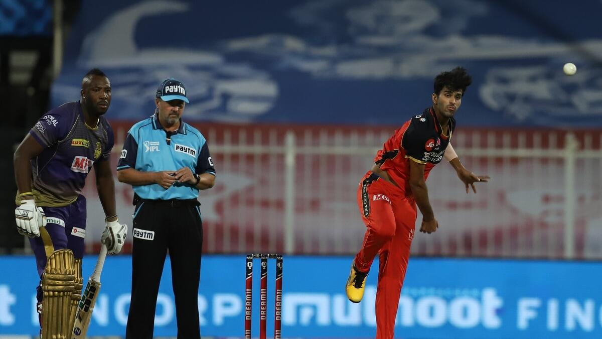 Washington Sundar grabbed two wickets in two overs against KKR on Monday. (IPL)