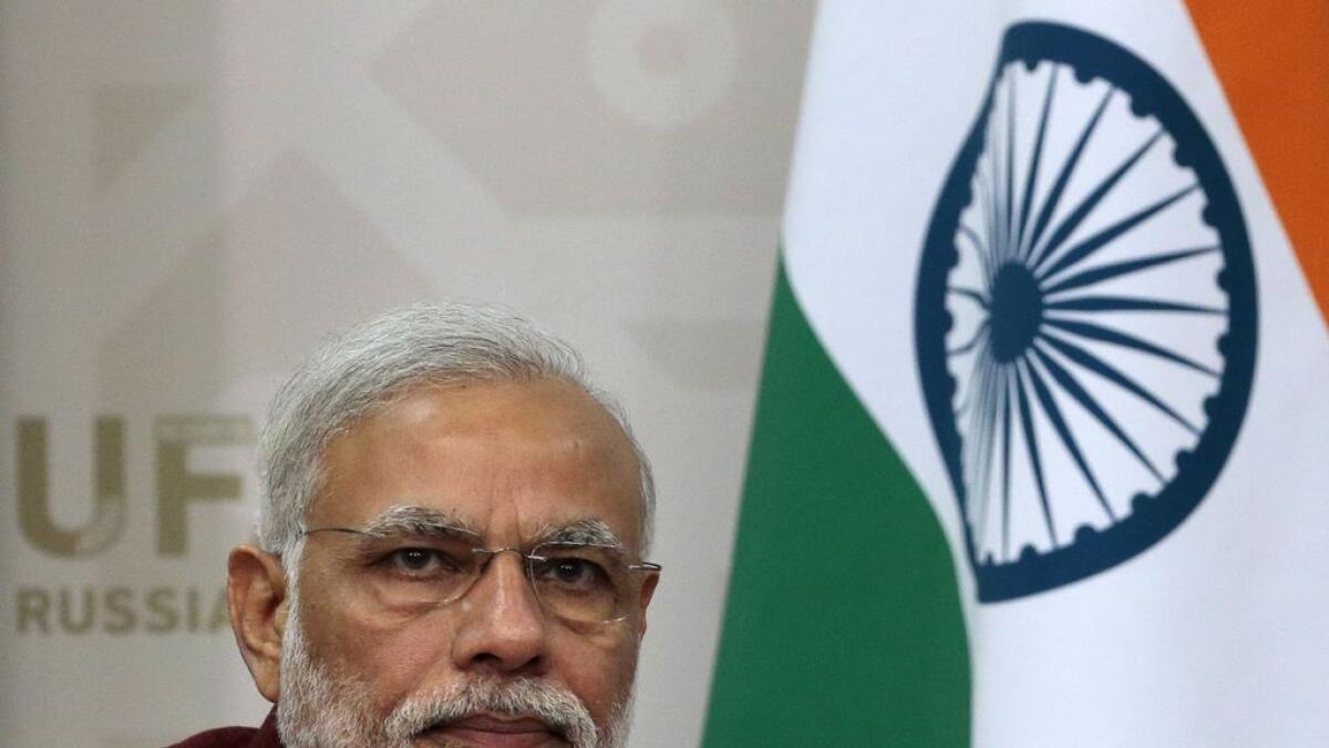 Indian Prime Minister Narenda Modi in Ufa, Russia. 