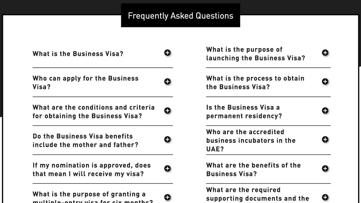 The website also has detailed list of frequently asked questions, such as the purpose of the visa, who can apply, the benefits, the duration of the entire process, etc.