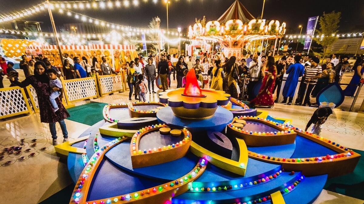 Dubai was transformed into a celebration ground as fireworks and diyas (earthen lamps) lit up the night at multiple venues.