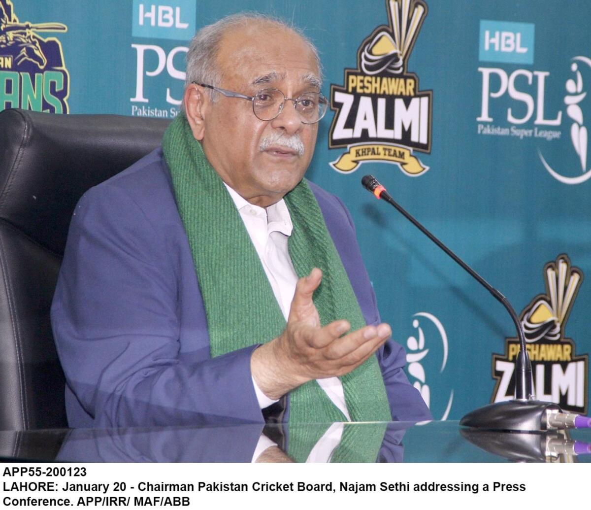 Pakistan Cricket Board chairman Najam Sethi. — APP