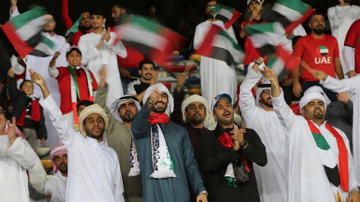 UAE fans during the opening of the AFC Asian Cup 2019 held at the Zayed Sport City in Abu Dhabi.-Photo by Ryan Lim/Khaleej Times 