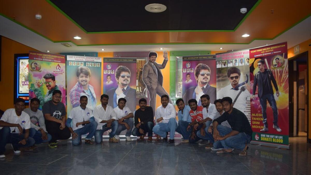 Vijay fans throng UAE theatres to watch Tamil thriller Bairavaa