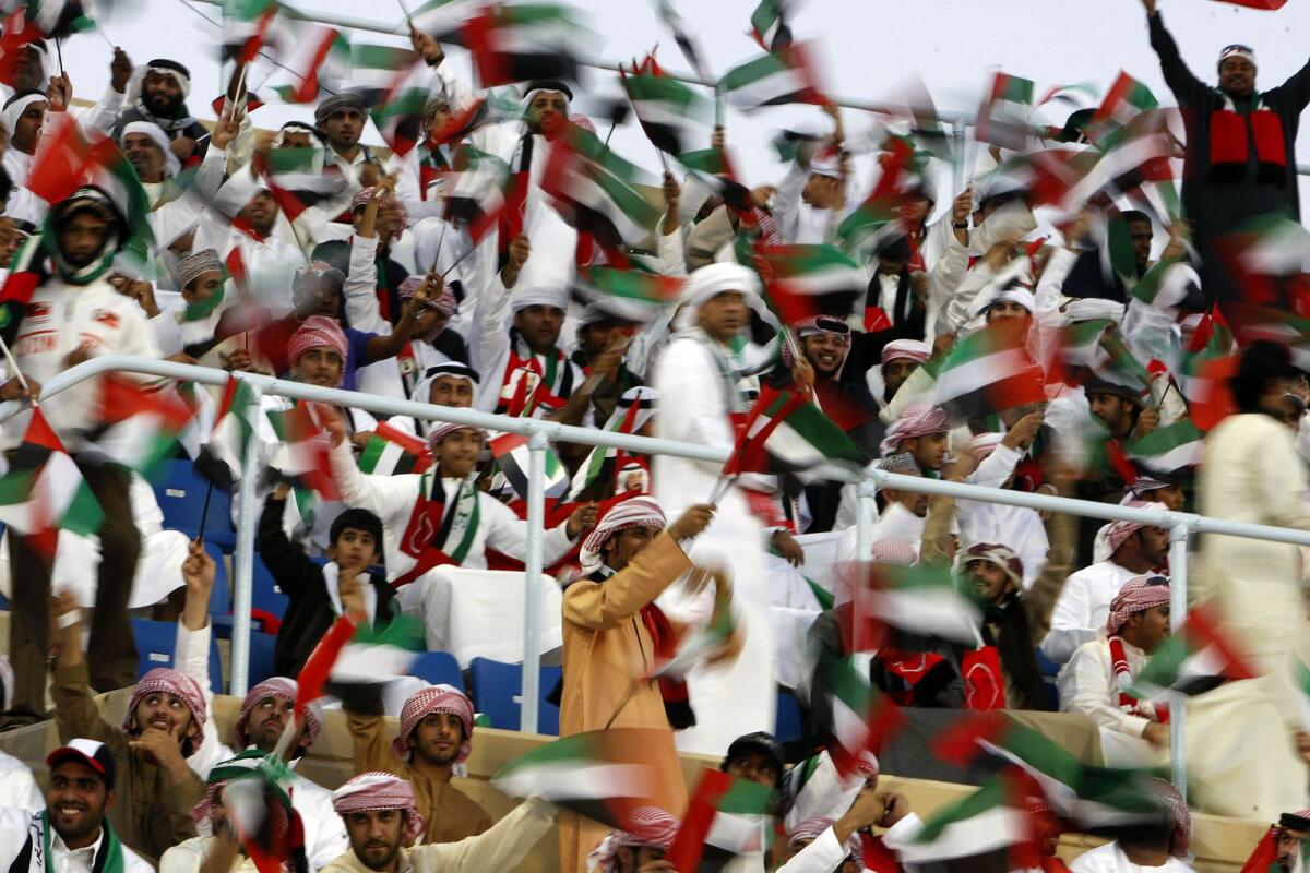 FILE. UAE football fans. Photo: AFP