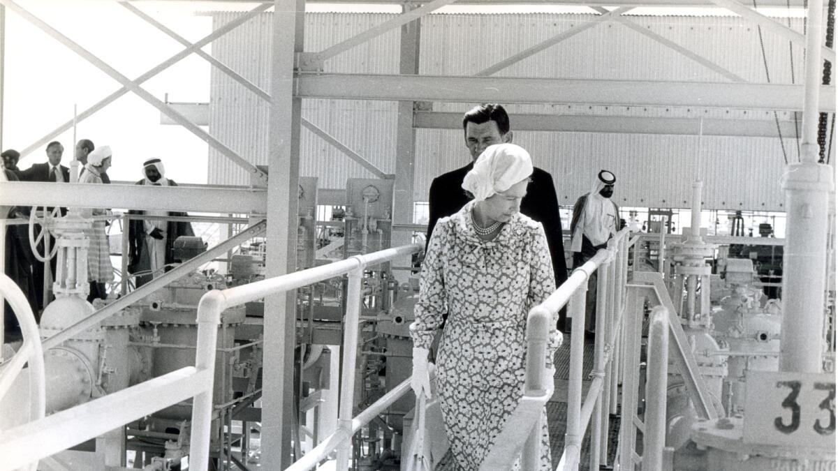 Britain's Queen Elizabeth's landmark visit to the UAE in 1979.