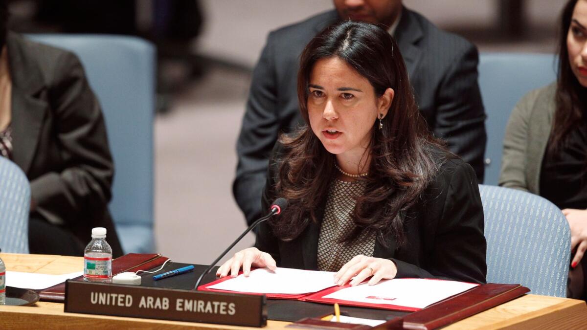 Lana Nusseibeh, the UAE's Permanent Representative to the United Nations