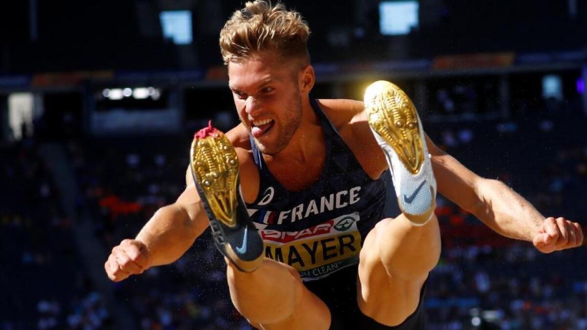 Mayer was at a track in Montpellier in France, world champion Kaul indoors in his home town Mainz, Germany, and Uibo in Clermont, Florida (Reuters)