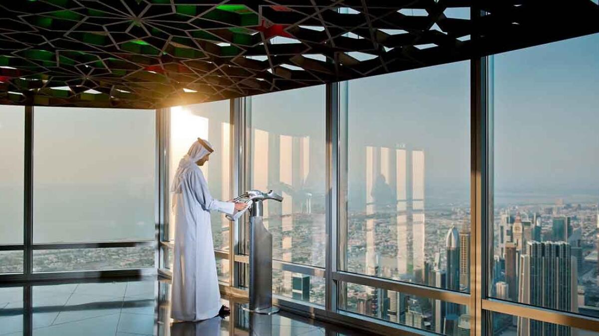 3. The highest observation deck in the world: The public observation deck at level 124, which offers stunning views, stand at a height of 555 metres.