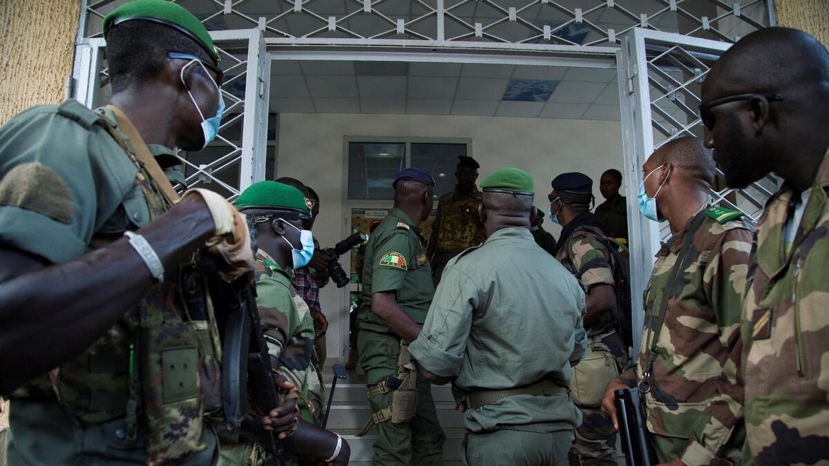 Malian soldiers in Bamako, Mali. — File