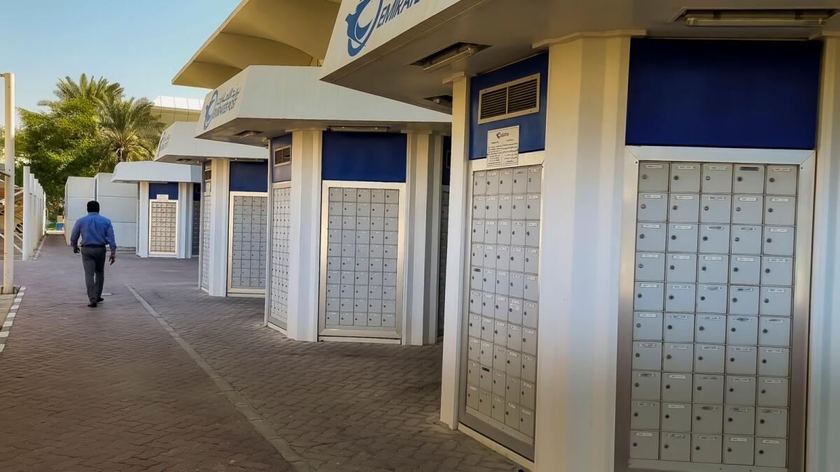 The Postboxes of Karama post office in Dubai. Photo by Shihab