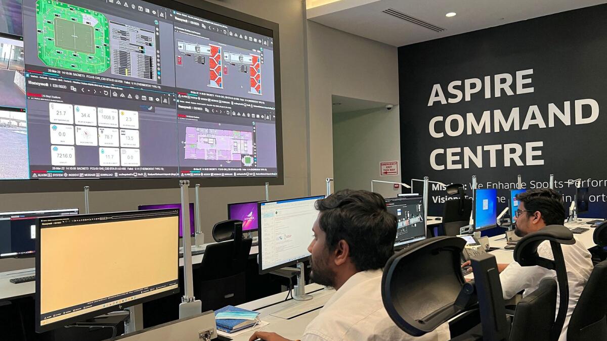 The Aspire security command centre. —AFP