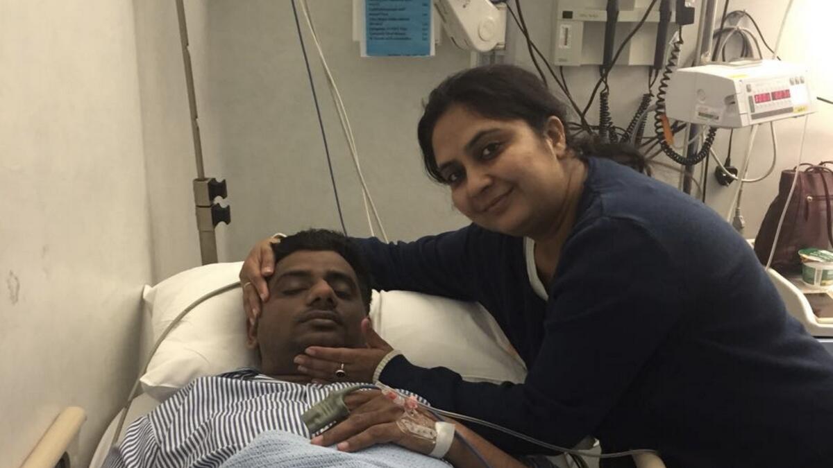 Emotional reunion for Indian woman with critically ill husband in Dubai