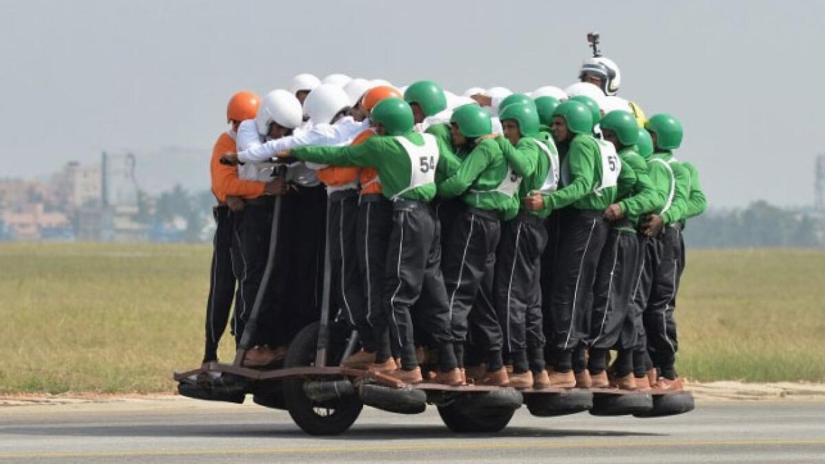 Video: 58 Indian Army men set new world record, ride on single motorcycle  