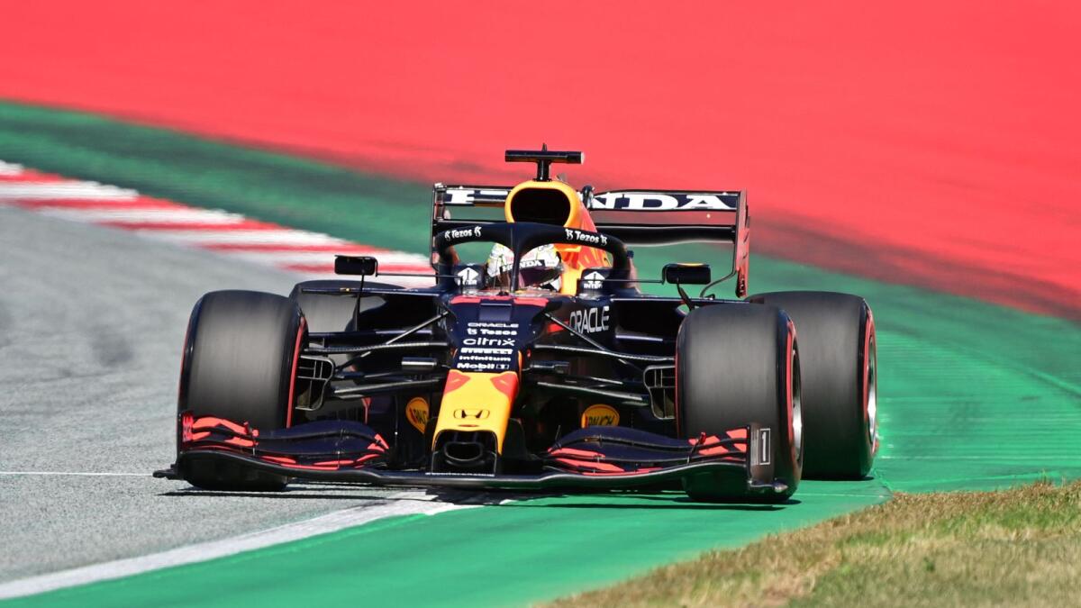 Red Bull's Dutch driver Max Verstappen drives during the qualifying session at the Red Bull Ring race track in Spielberg. (AFP)