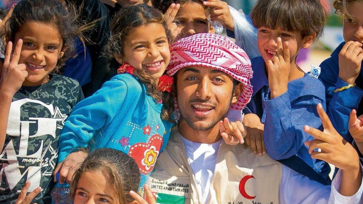 Emirati social media figure Abdullaziz Mohammed is an Emirates Red Crescent ambassador.
