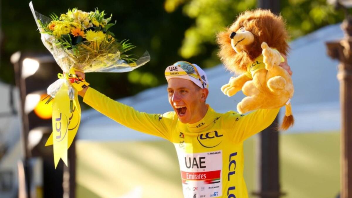 Tour de France winner Tadej Pogacar. (Twitter)