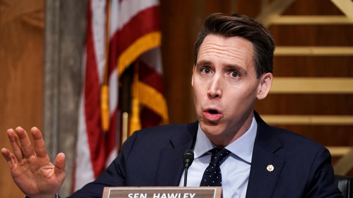 Missouri Senator Josh Hawley said he was objecting to certification because of concerns about 'election integrity' and noted that Democrats had done so in the past.