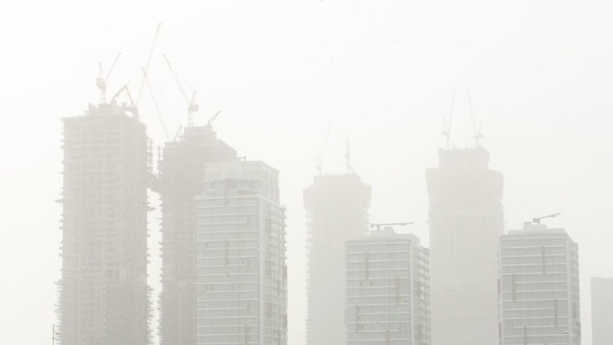 Dusty conditions in Dubai on Saturday, January 23. — Photos: Mohammed Mustafa Khan