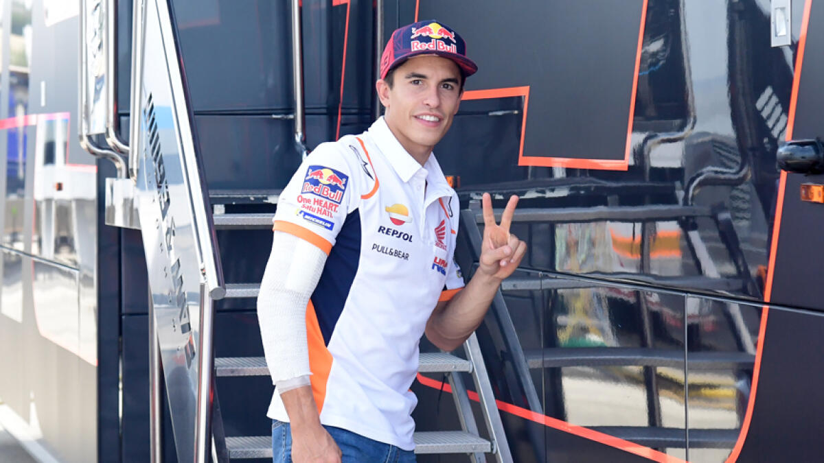 Marc Marquez, reigning MotoGP world champion, fractured his arm in the season opener in Spain on July 19. - AFP