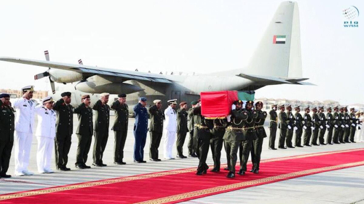 Body of UAE soldier Al Falasi arrives in Abu Dhabi