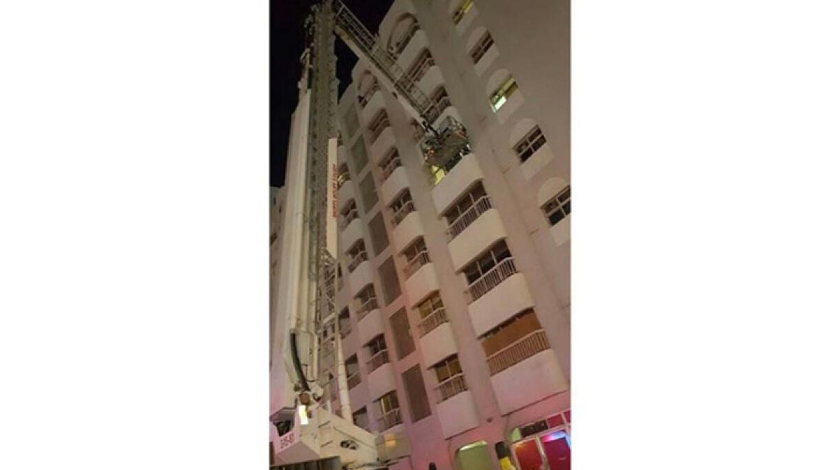 Sharjah Civil Defence uses crane to rescue 300kg man