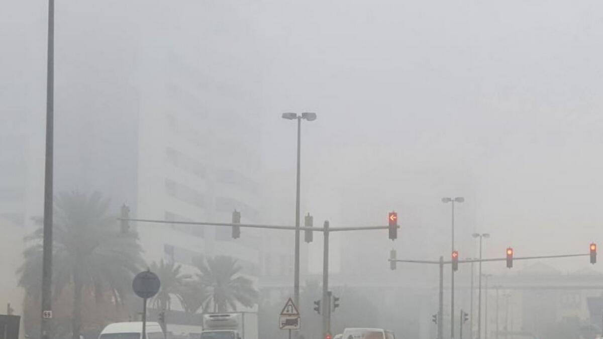 UAE weather, fog, low visibility