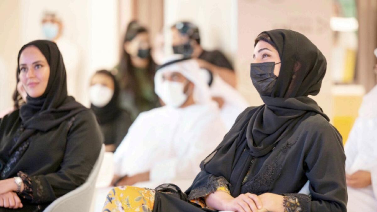 Reem bint Ebrahim Al Hashimy, Minister of State for International Cooperation, and Director-General of Expo 2020 Dubai, and Maitha Buhumaid attended a gathering for social media influencers and content creators. Supplied photo