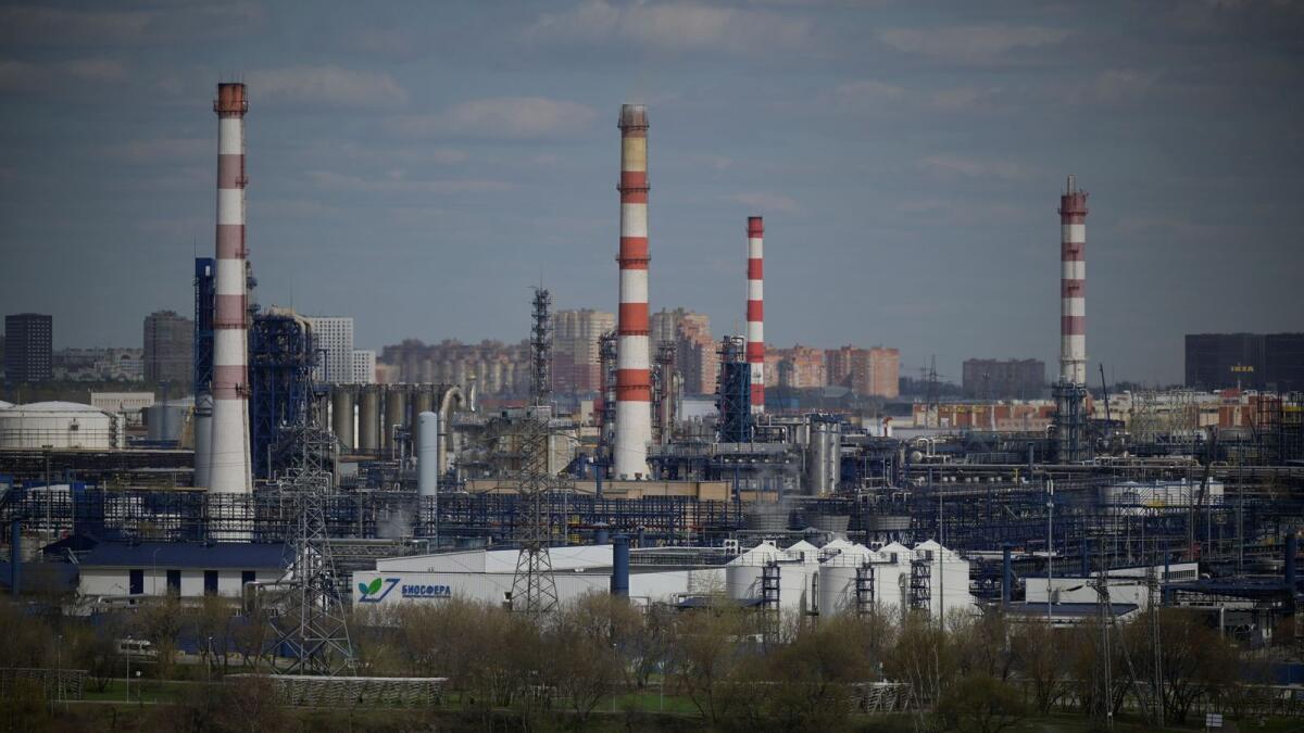 Gazprom Neft's Moscow oil refinery. - AFP