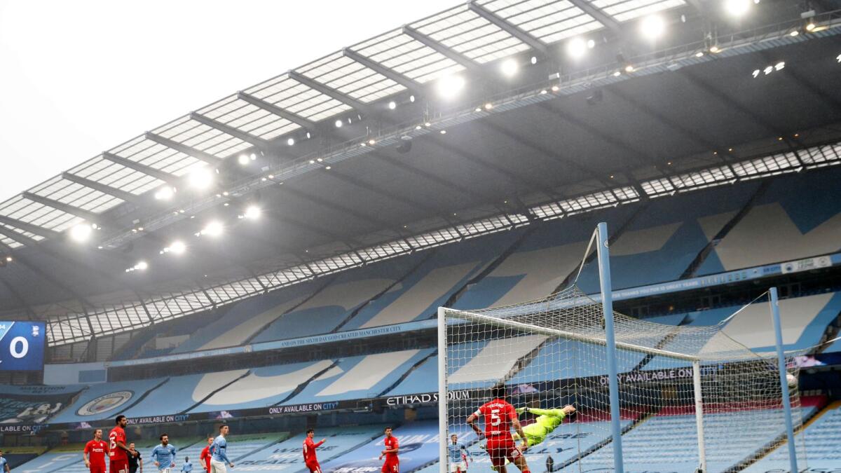Manchester City's Bernardo Silva scores a goal against Birmingham City. — Reutes