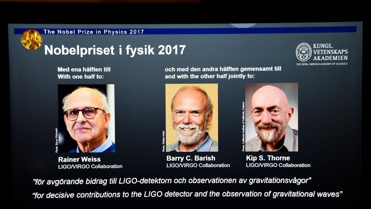 US trio wins physics Nobel for black hole collision research