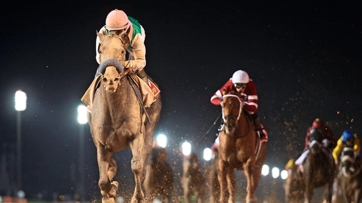 Fairytale: Arrogate staged one of the most remarkable comebacks to win the Dubai World Cup in 2017. — Dubai Racing Club