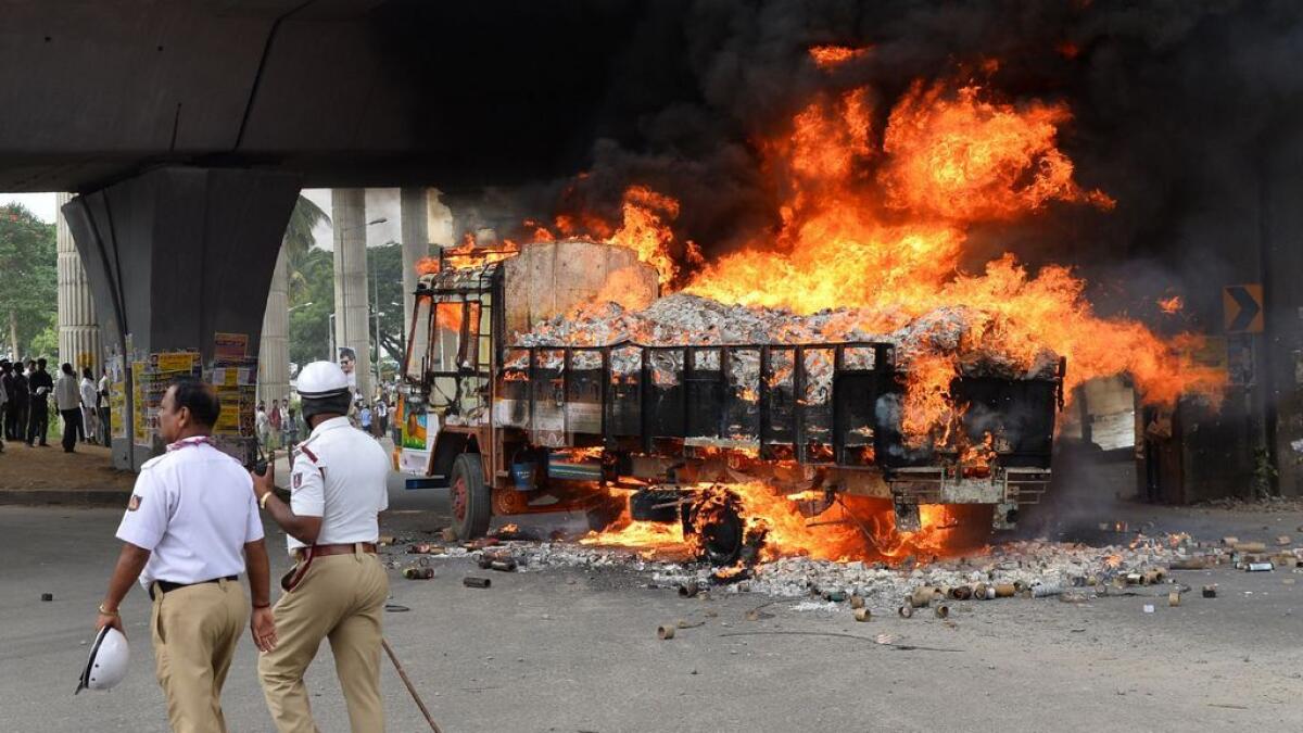 Security tightened in Bengaluru to prevent attacks over Cauvery row