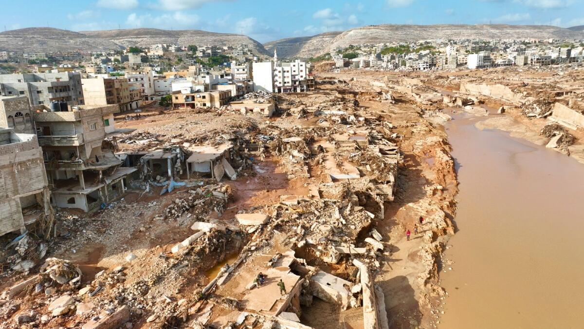 A general view of the city of Derna is seen on September 12, 2023. For years, experts warned that floods pose significant danger to dams protecting nearly 90,000 people in northeast of Libya, repeatedly calling for immediate maintenance to the two structures outside the city of Derna. But successive governments in the divided and chaos-stricken North African nation did not heed their advice. — AP file