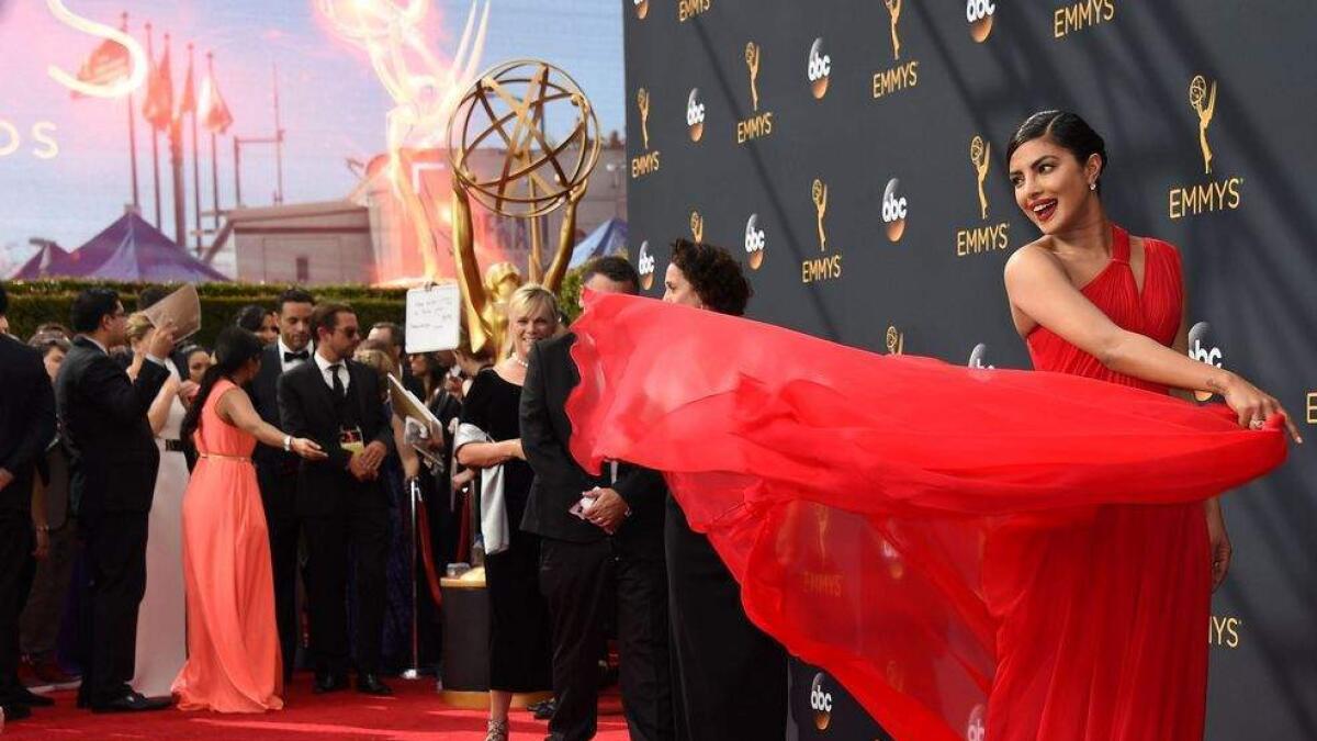 Emmys red carpet: Red, black, yellow and gorgeous