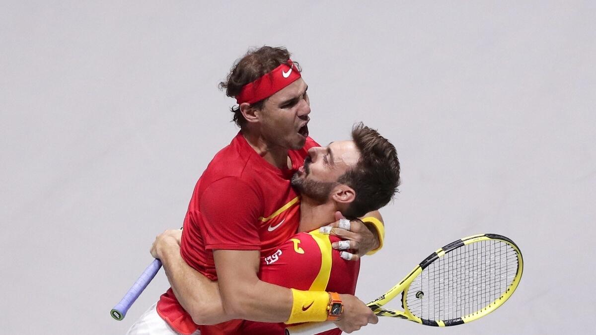 Nadal powers Spain into Davis Cup semis, Djokovics Serbia ousted