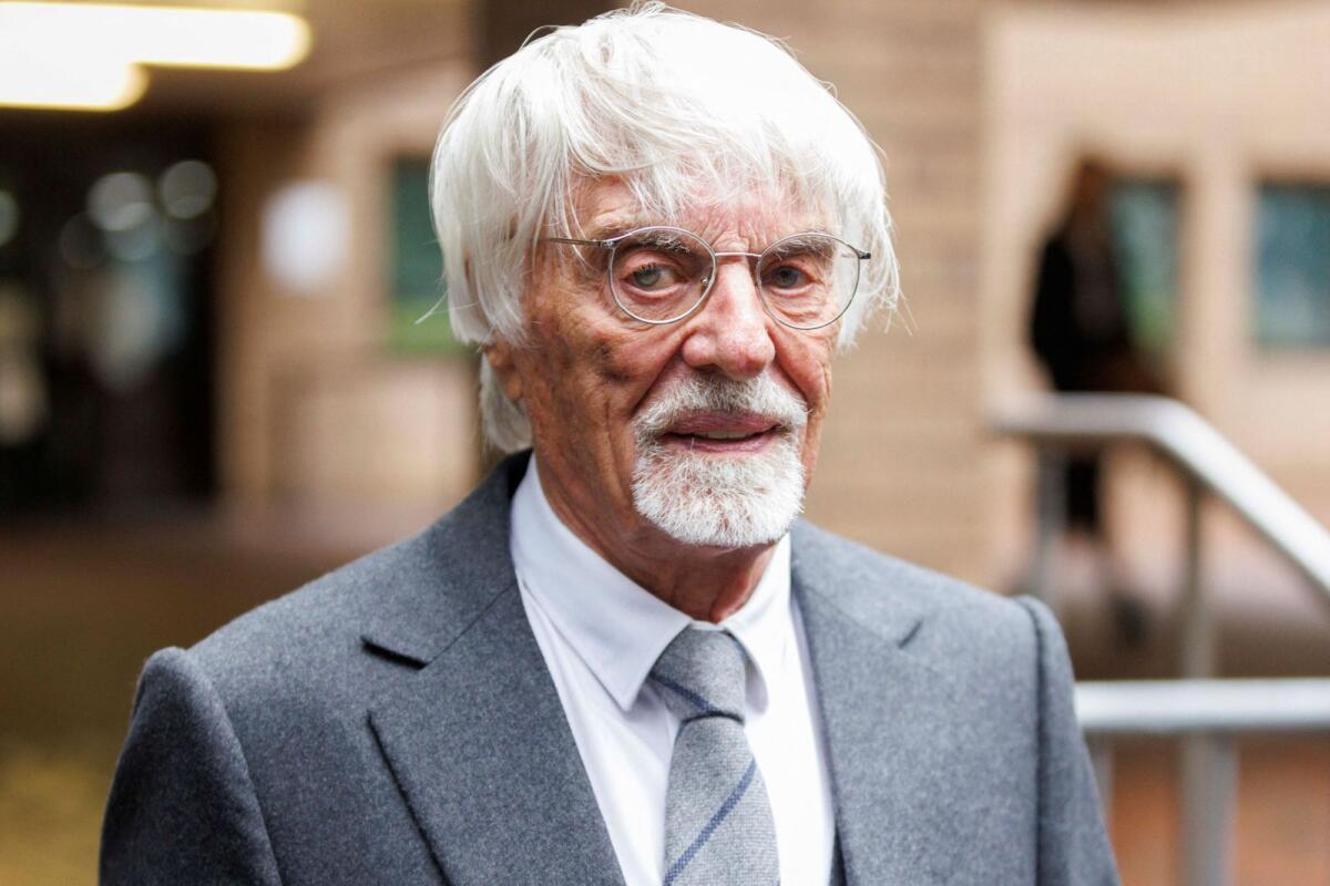 Ex-Formula One boss Bernie Ecclestone leaves Southwark Crown Court after admitting to fraud in London. — Reuters