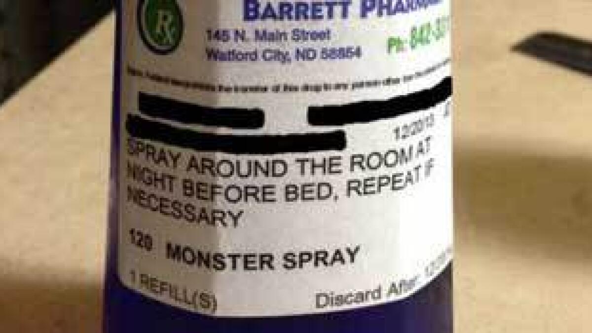 Pharmacist prescribes monster spray to scared child