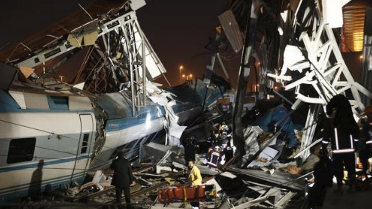 Turkey high-speed train crash leaves nine dead, nearly 50 injured